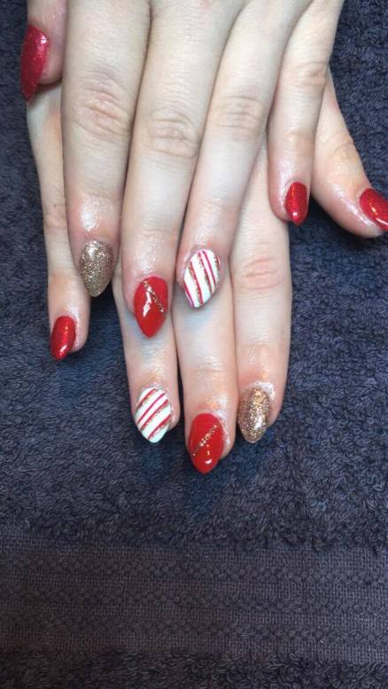 gelnagelsetje dat helemaal kerst inspired is