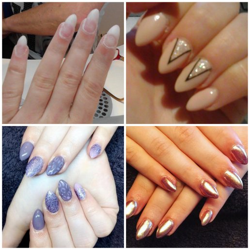 collage van diverse gelnagel