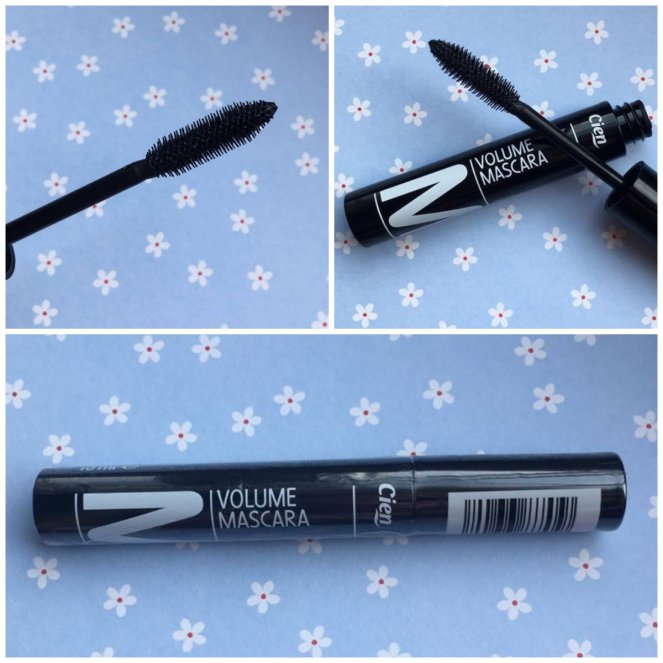 collage van de volume mascara uit de Lidl,